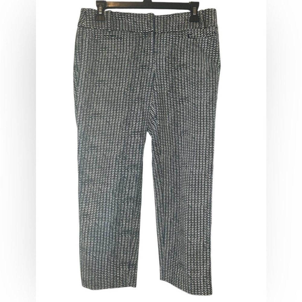 Loft black and white cropped women's pants size 4